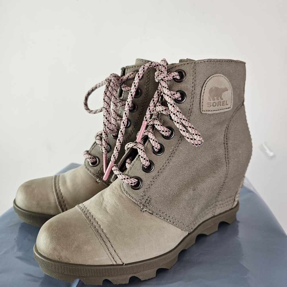Sorel Joan of Arctic PDX Waterproof Winter Boots Womens Sz 8.5 Beige LL4931-264